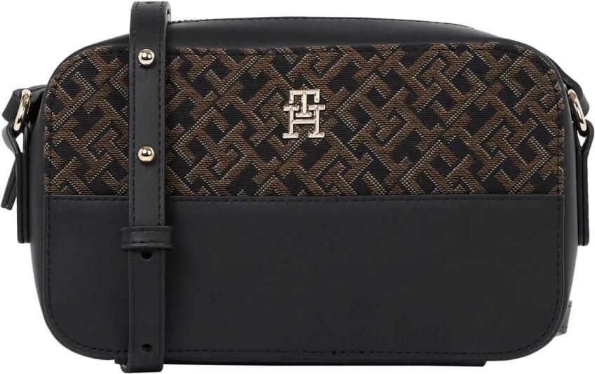 Tommy Hilfiger Zwarte Jacquard Cross Body Cameratas Black Dames - Foto 3