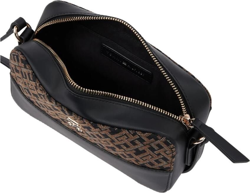 Tommy Hilfiger Zwarte Jacquard Cross Body Cameratas Black Dames - Foto 2