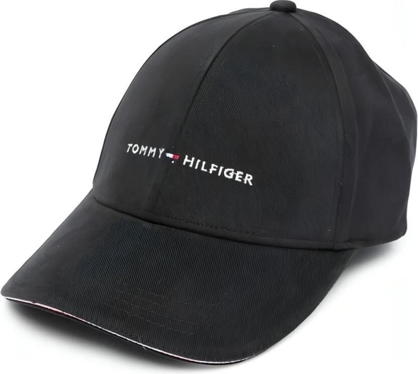 Tommy Hilfiger Stijlvol Geborduurd Merkpet Black Heren