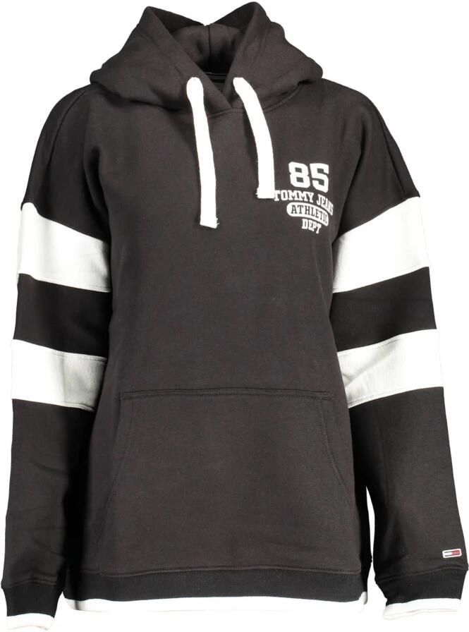 Tommy Hilfiger Zwarte hoodie met print en borduurwerk Black