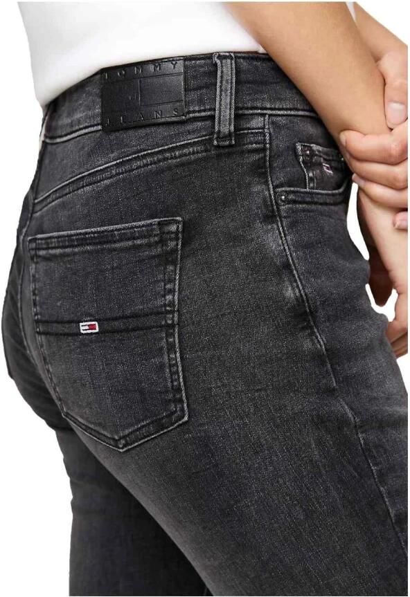 Tommy Jeans Zwarte Skinny Fit Stretch Denim Jeans Black Dames