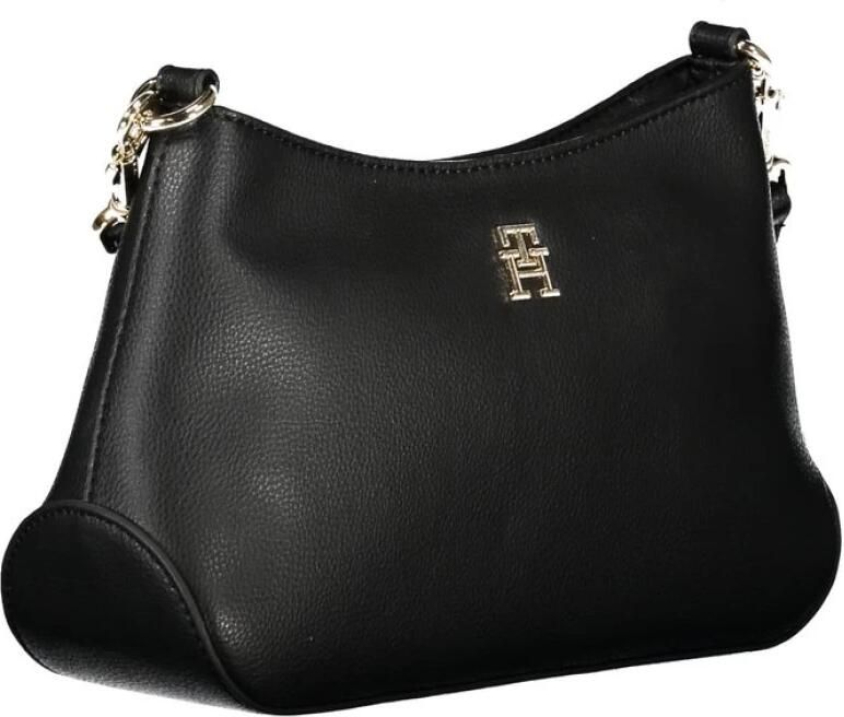 Tommy Hilfiger Zwarte Polyester Handtas met Verstelbare Band Black Dames