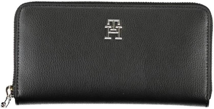 Tommy Hilfiger Elegante zwarte portemonnee met rits en meerdere vakken Black Dames - Foto 3