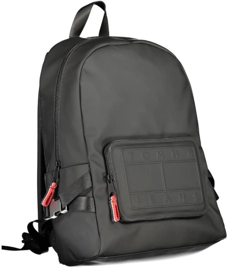 Tommy Hilfiger Zwarte Polyester Rugzak met Verstelbare Banden Black Unisex
