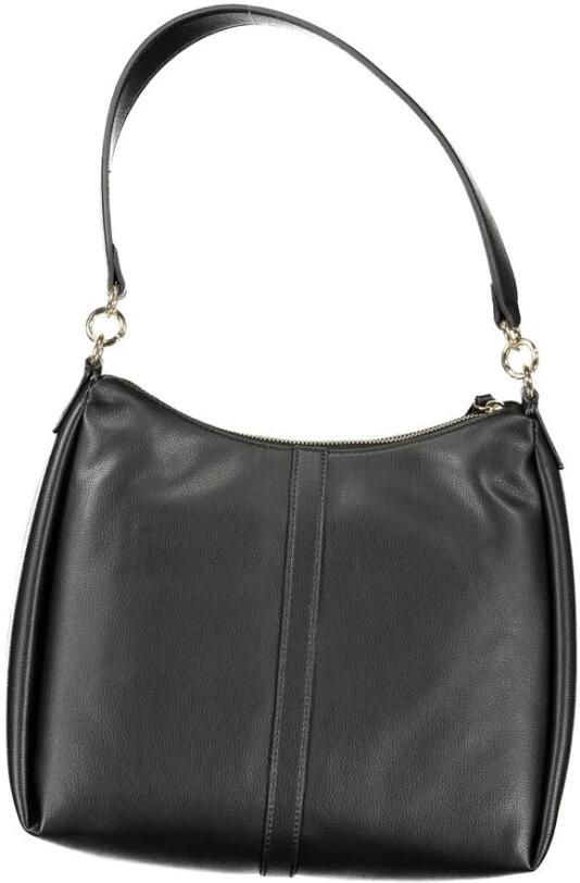 Tommy Hilfiger Zwarte Polyester Schoudertas met Rits Black Dames