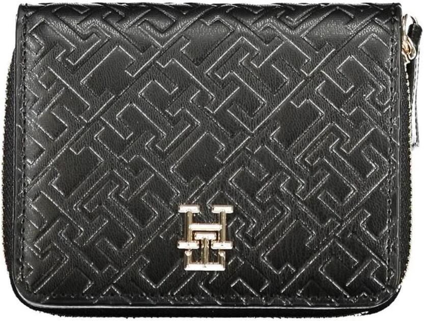Tommy Hilfiger Damesportemonnee Zwart Ritssluiting Contrastdetails Black Dames - Foto 3