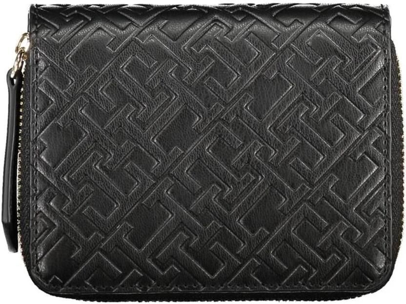 Tommy Hilfiger Damesportemonnee Zwart Ritssluiting Contrastdetails Black Dames - Foto 2