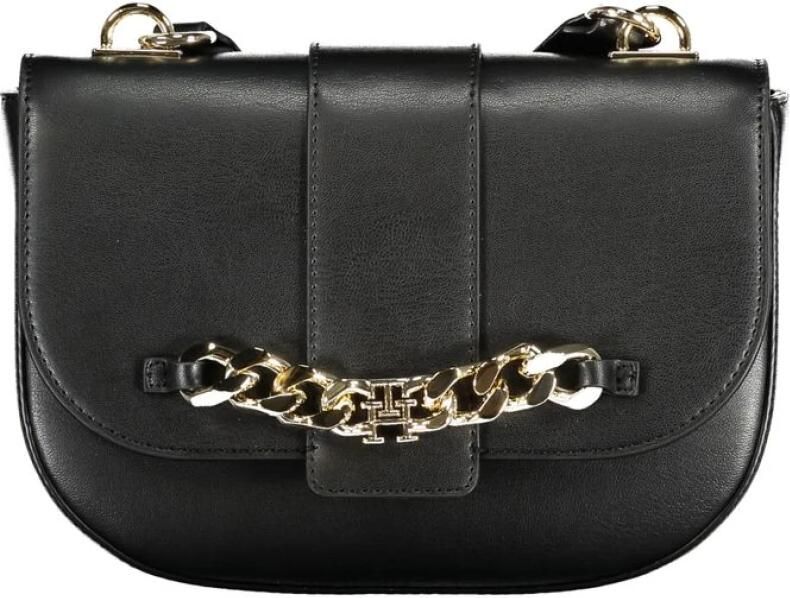 Tommy Hilfiger Zwarte Polyethyleen Schoudertas Verstelbare Band Black Dames - Foto 7