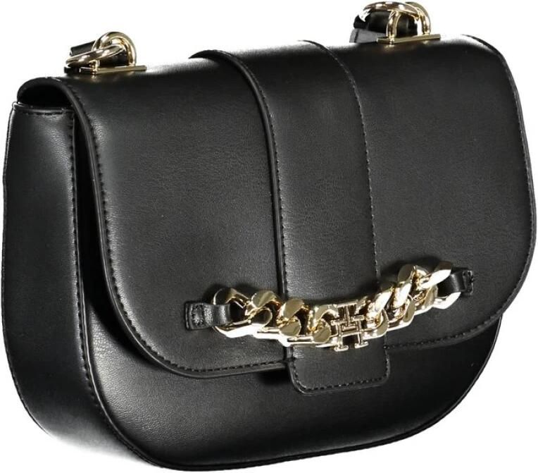 Tommy Hilfiger Zwarte Polyethyleen Schoudertas Verstelbare Band Black Dames - Foto 5