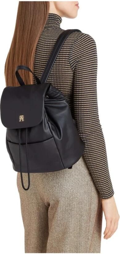 Tommy Hilfiger Zwarte damesrugzak met verstelbare bandjes Black Dames - Foto 4