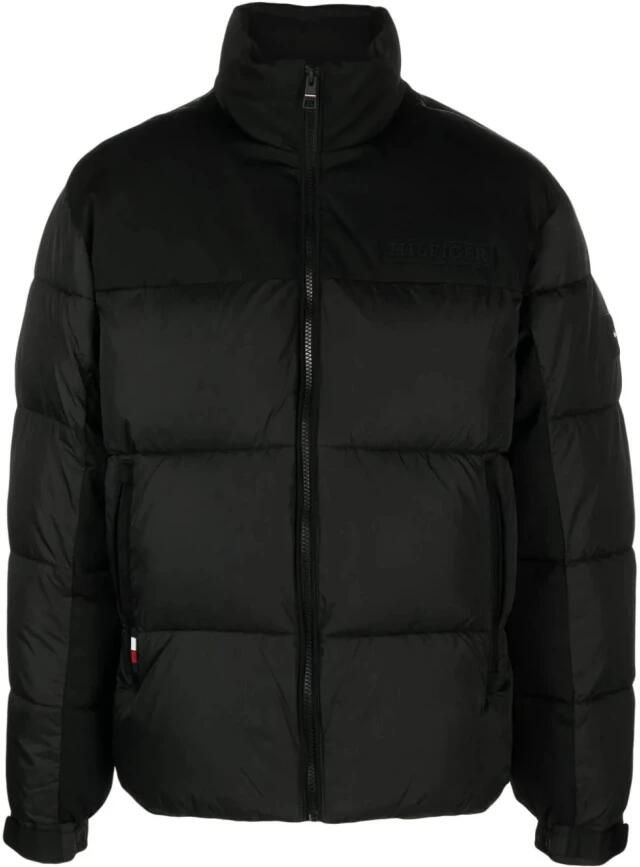 Tommy Hilfiger gewatteerde winterjas NEW YORK met logo zwart
