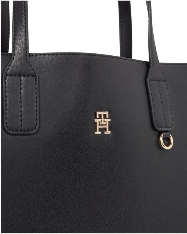 Tommy Hilfiger Zwarte Satchel Handtas voor Vrouwen Black Dames