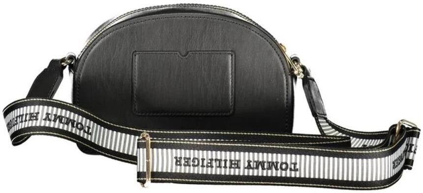 Tommy Hilfiger Zwarte polyethyleen schoudertas met verstelbare band Black Dames
