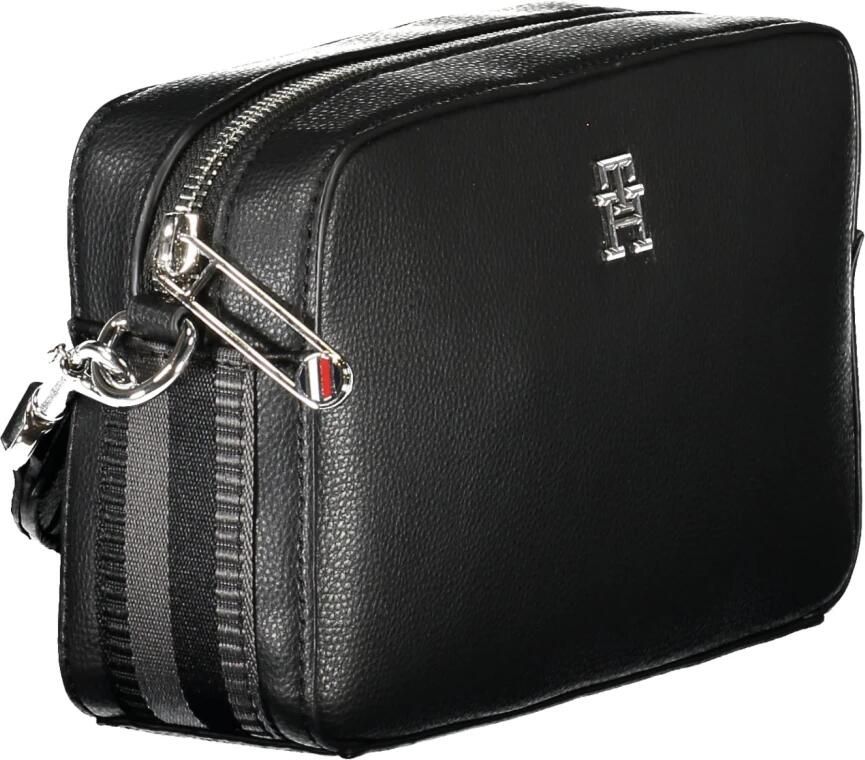 Tommy Hilfiger Zwarte Polyester Handtas met Verstelbare Band Black Dames