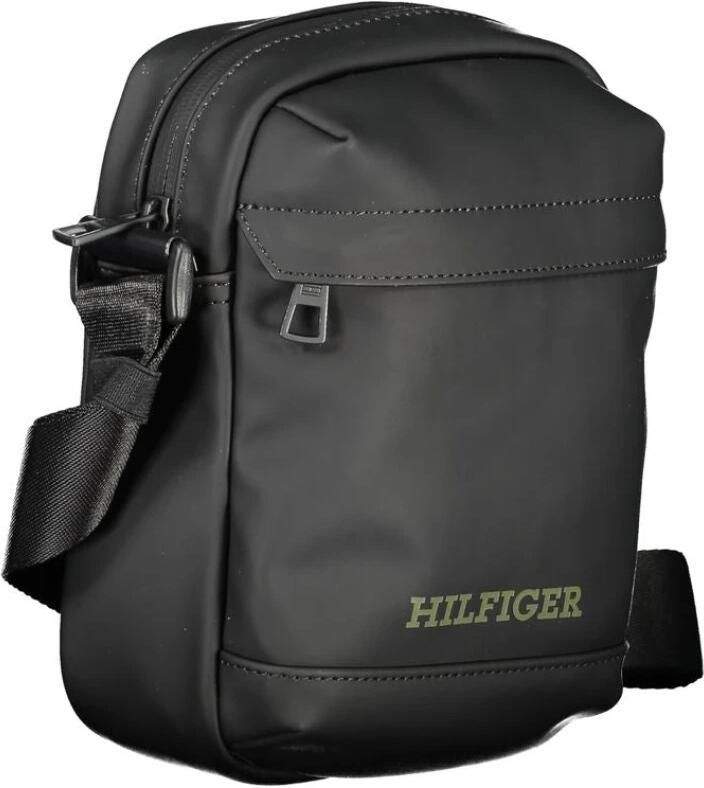 Tommy Hilfiger Zwarte Schoudertas met Verstelbare Band Black Heren