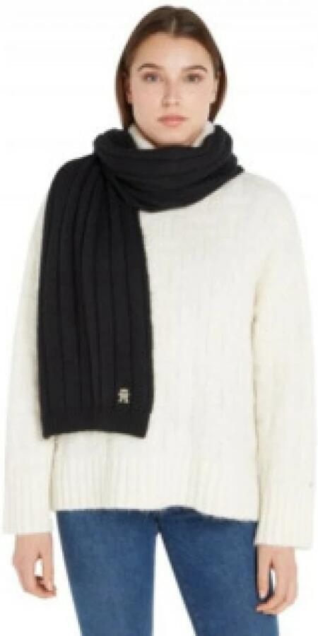 Tommy Hilfiger Sjaal met labelstitching model 'Timeless' - Foto 2