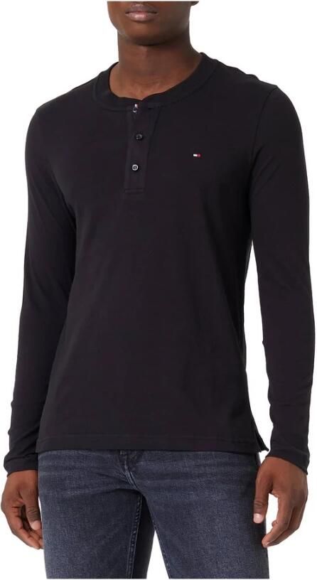 Tommy Hilfiger Shirt met lange mouwen en labelstitching model 'HENLEY'
