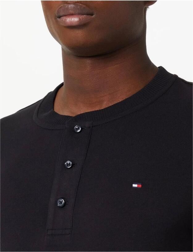 Tommy Hilfiger Shirt met lange mouwen en labelstitching model 'HENLEY' - Foto 4