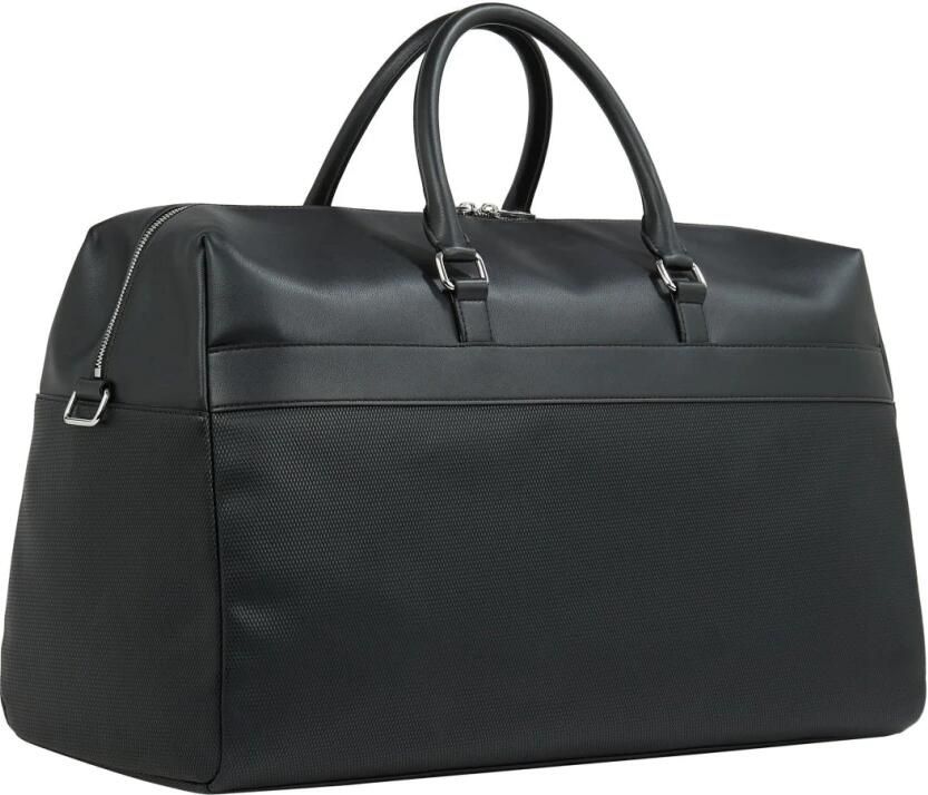 Tommy Hilfiger Zwarte Textuur Duffle Weekendtas Black Heren