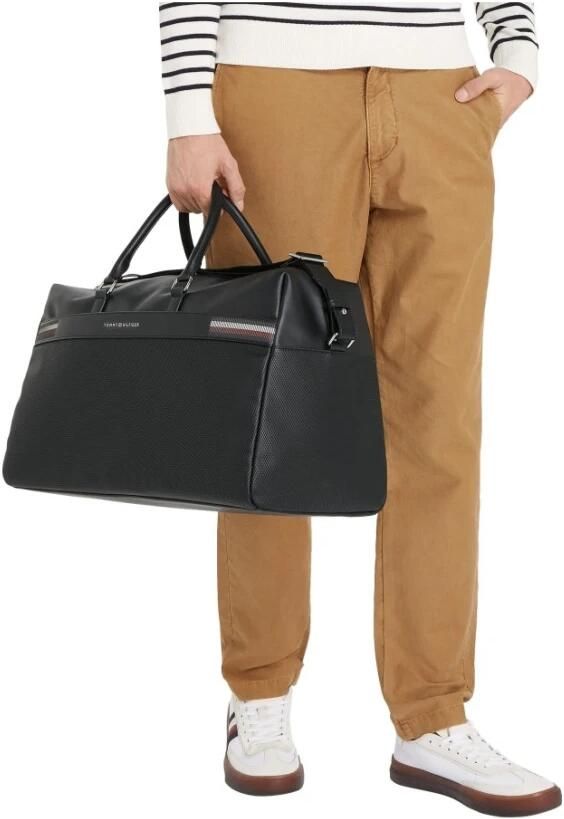 Tommy Hilfiger Zwarte Textuur Duffle Weekendtas Black Heren - Foto 4