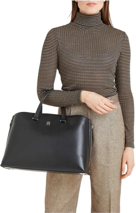 Tommy Hilfiger Zwarte Tote Tas voor Vrouwen Black Dames - Foto 4