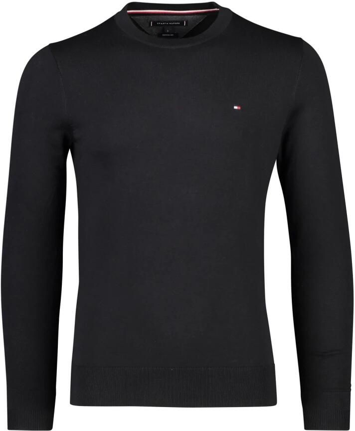 Tommy Hilfiger Zwarte Trui met Ronde Hals Black Heren - Foto 4