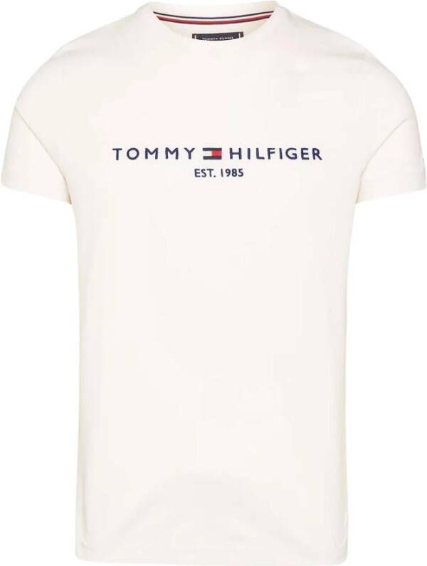 Tommy Hilfiger Tommy Logo T-shirt ecru Mw0Mw11797 AC0 Beige Heren