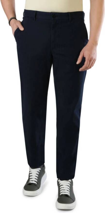 Tommy Hilfiger Heren Broek in Effen Kleur met Logo Blauw Heren