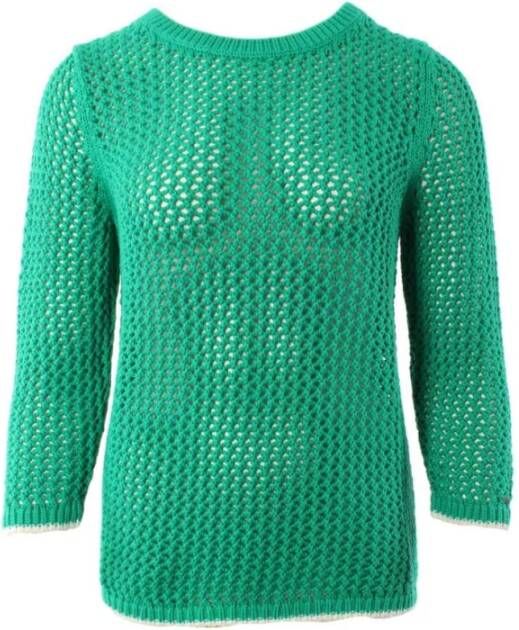 Tommy Hilfiger Groene Katoenen Trui voor Vrouwen Green Dames