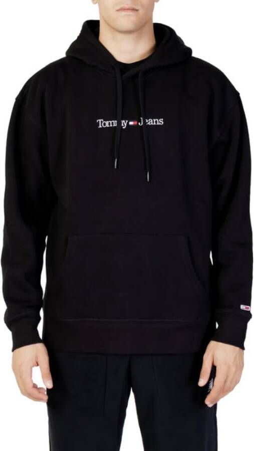Tommy Hilfiger Hoodie met geborduurd logo lange mouwen 50% katoen Zwart Heren - Foto 3