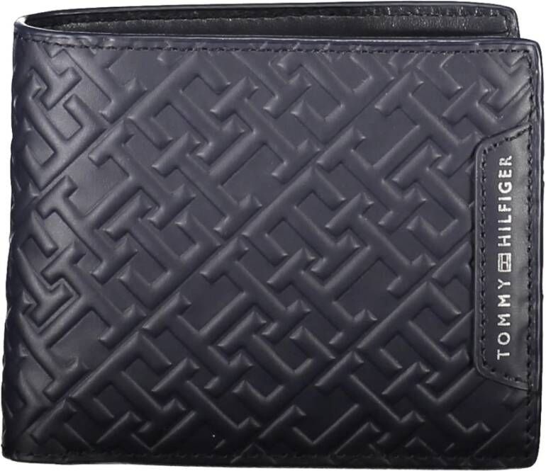 Tommy Hilfiger Heren Portemonnee Blauw Contrast Print Logo Blue Heren
