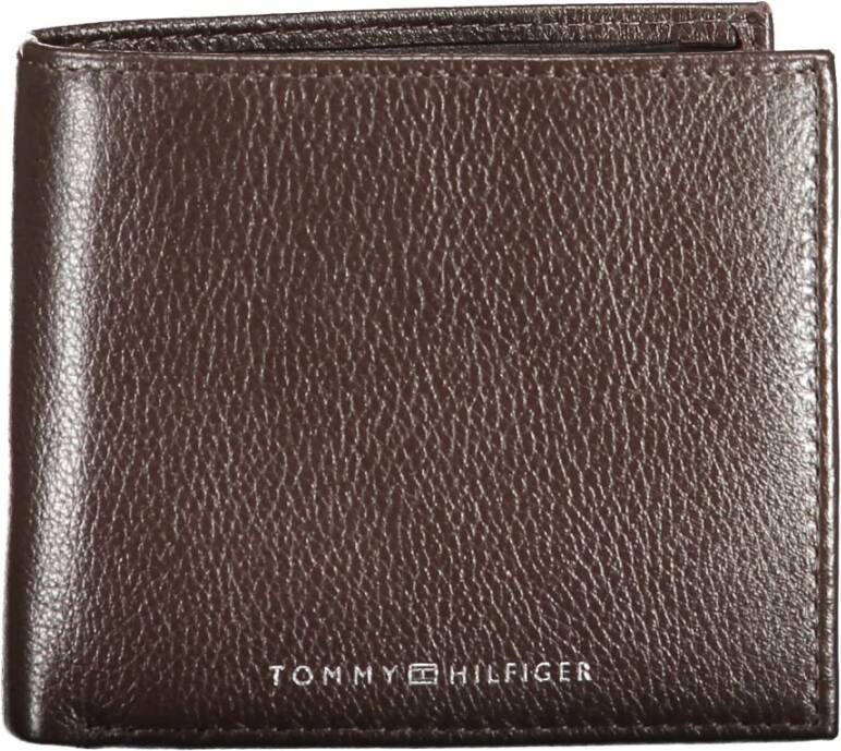 Tommy Hilfiger Portemonnee TH DOWNTOWN CC FLAP AND COIN van echt leer