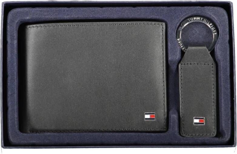 Tommy Hilfiger Leren Muntzak Sleutelhanger Herfst Winter Collectie Black Heren