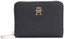 Tommy Hilfiger Damesportemonnee Zwart Rits Sluiting Contrast Details Black Dames - Thumbnail 2