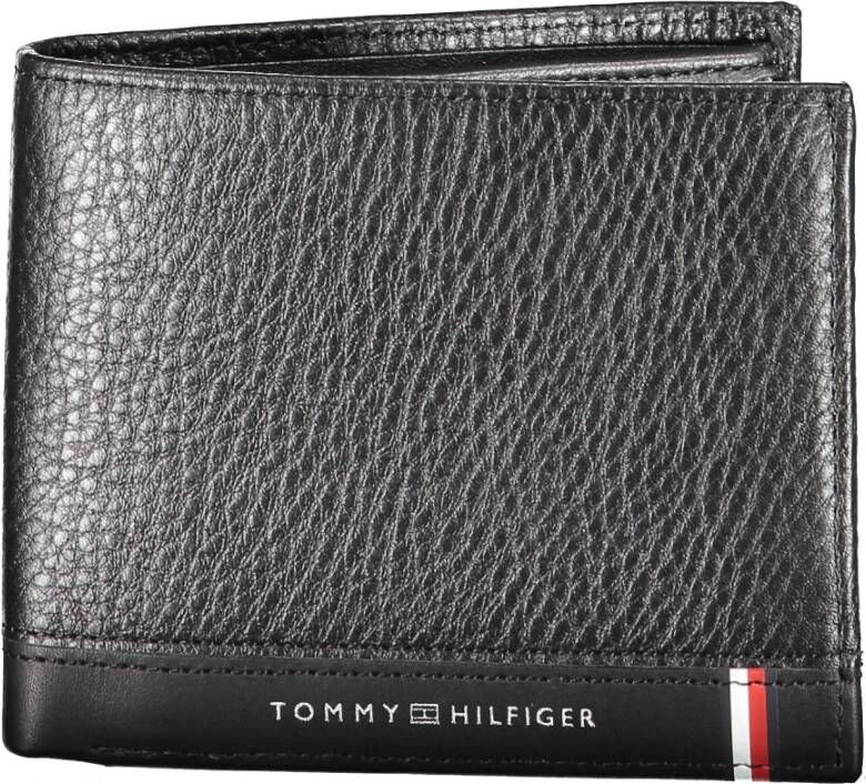 Tommy Hilfiger Black Polyurethane Wallet Zwart Heren