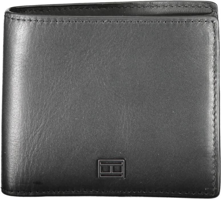Tommy Hilfiger Heren Portemonnee Zwart 2 Vakken Munt Black Heren