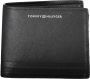 Tommy Hilfiger Heren Portemonnee Zwart Contrast Print Black Heren - Thumbnail 1