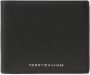 Tommy Hilfiger Heren Portemonnee Zwart Bifold Munt Kaart Black Heren - Thumbnail 1