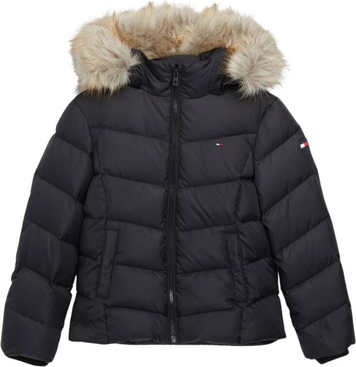 Tommy Hilfiger gewatteerde winterjas van gerecycled polyester zwart