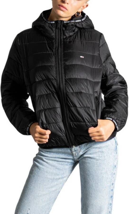 TOMMY JEANS Gewatteerde jas TJW Quilted Tape Hooded Jacket met -merklabel