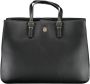 Tommy Hilfiger Zwarte Polyurethaan Handtas met Afneembare Handvatten en Schouderriem Black Dames - Thumbnail 2