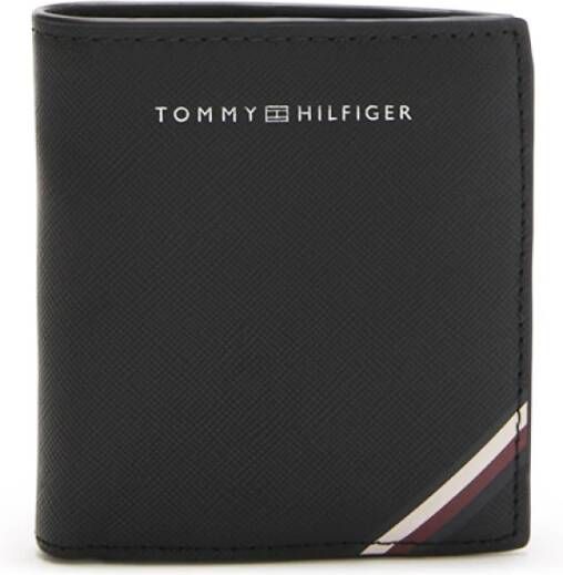 Tommy Hilfiger Zwarte portemonnee met kaartsleuven en geldclip Zwart Heren