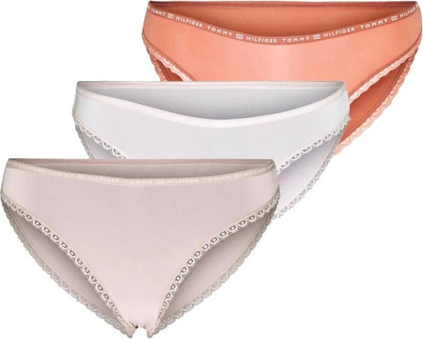 Tommy Hilfiger Underwear Bikinibroekje 3P BIKINI met kanten randje 6 tommy hilfiger elastische logotape (Set van 3)