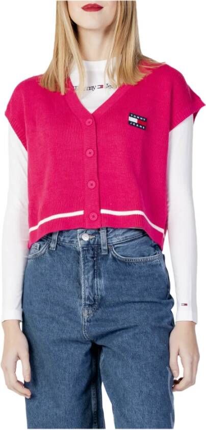 Tommy Hilfiger TJW Badge Cardi Vest Dw0Dw14949T1I Roze Dames