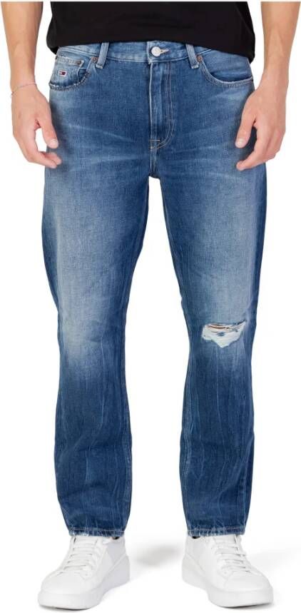 Tommy Jeans Heren Blauwe Jeans Ritssluiting en Knoopsluiting Blue Heren