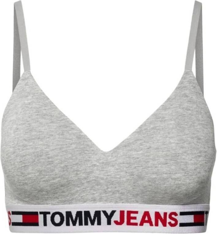 Tommy Jeans Beha met cups met elastische band met logo model 'WIRELESS'