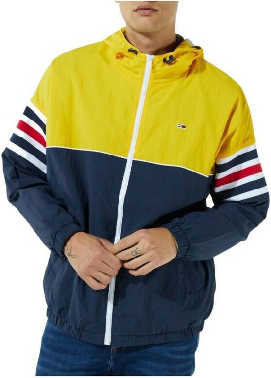 Tommy Jeans Colorblock Zip Thru Jacket Geel Heren