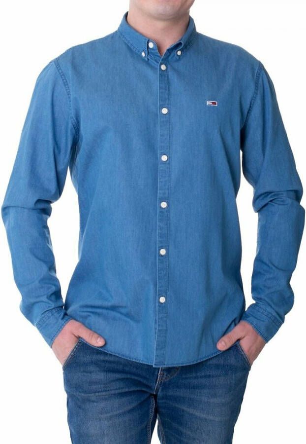 Tommy Jeans Cotton Denim Shirt Dm0Dm06562-447 Blauw Heren