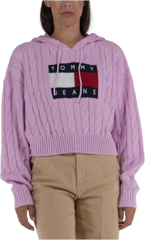 Tommy Jeans Iconische hoodie met uitzonderlijke pasvorm en comfort Pink Dames