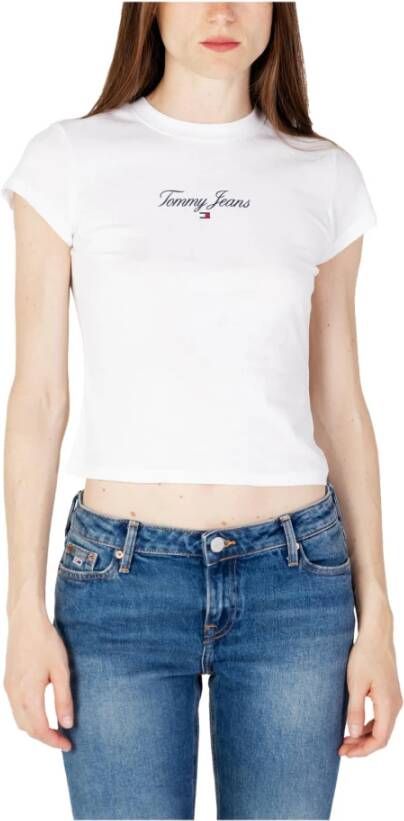 Tommy Jeans Dames T-shirt Wit Herfst Winter Collectie White Dames